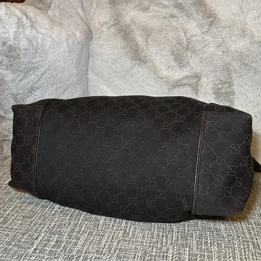 213. Gucci Dark Brown GG Hobo Bag